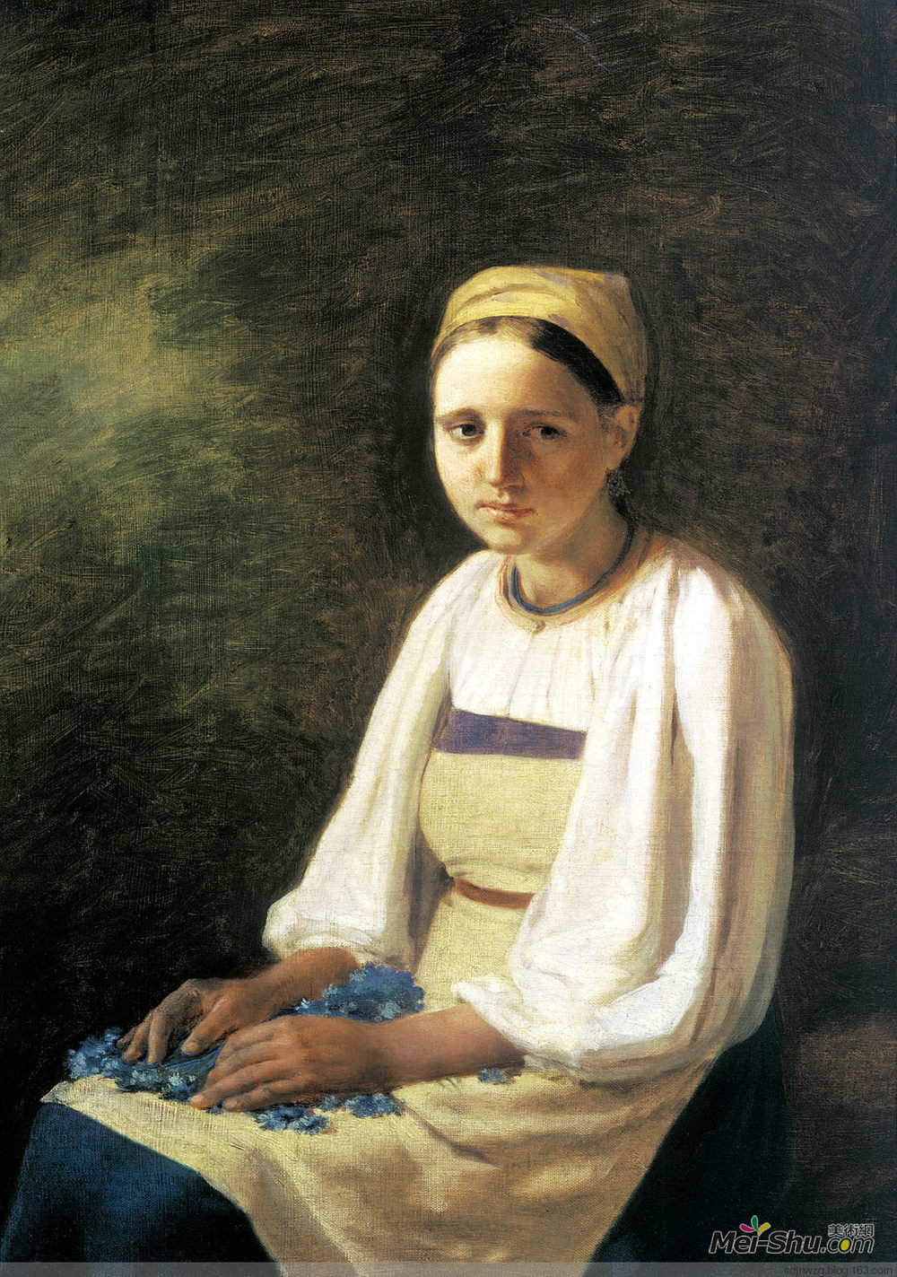 农女与矢车菊 1820年</p><p><img   src=