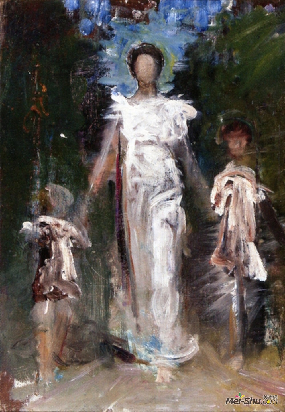 雅培·亨德森·塞耶(Abbott Handerson Thayer)高清作品《处女（研究）》
