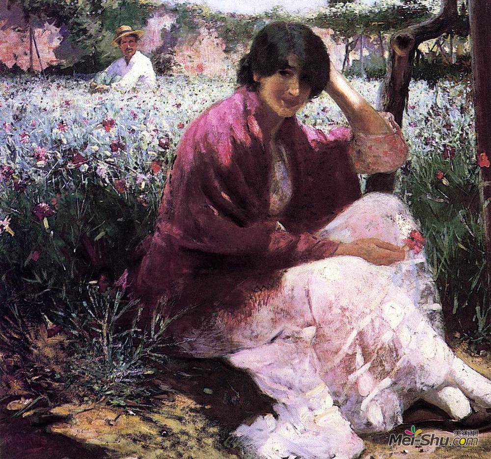 雅培·亨德森·塞耶(Abbott Handerson Thayer)高清作品《花园》