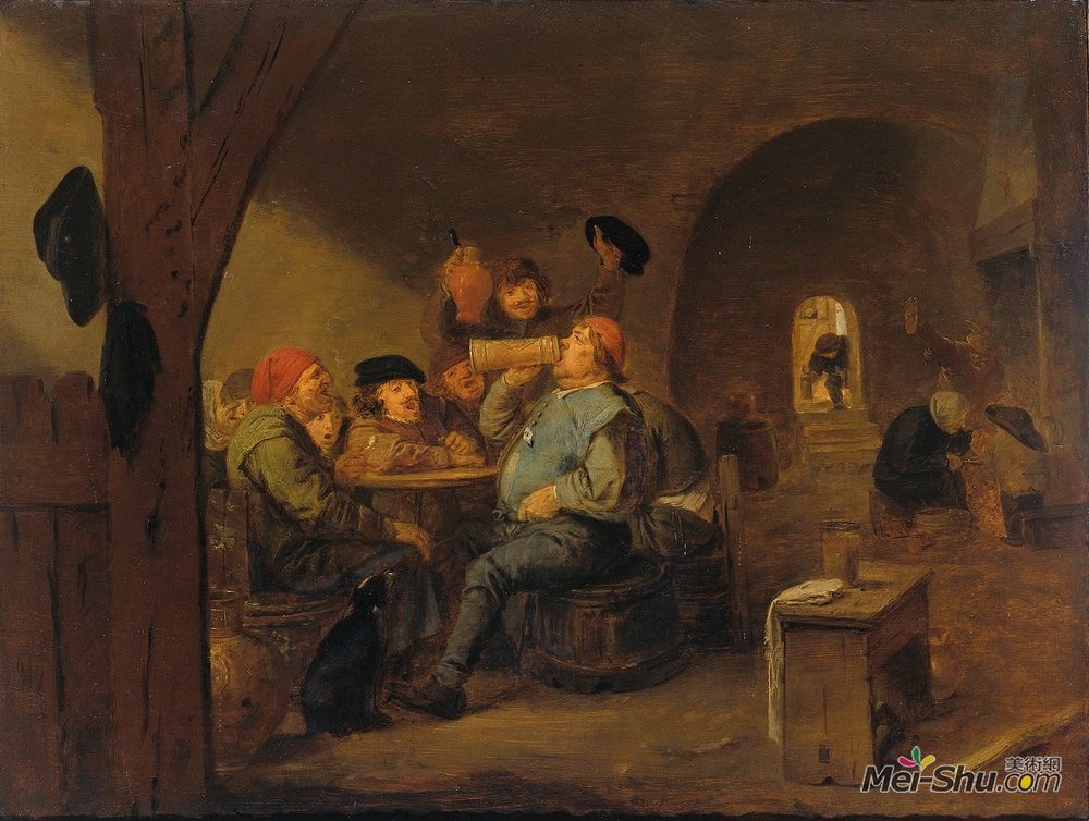 阿德里安·布鲁维尔(Adriaen Brouwer)高清作品《饮酒大师》
