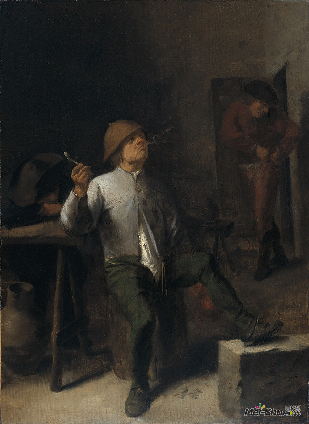 阿德里安·布鲁维尔(Adriaen Brouwer)高清作品《吸烟者》