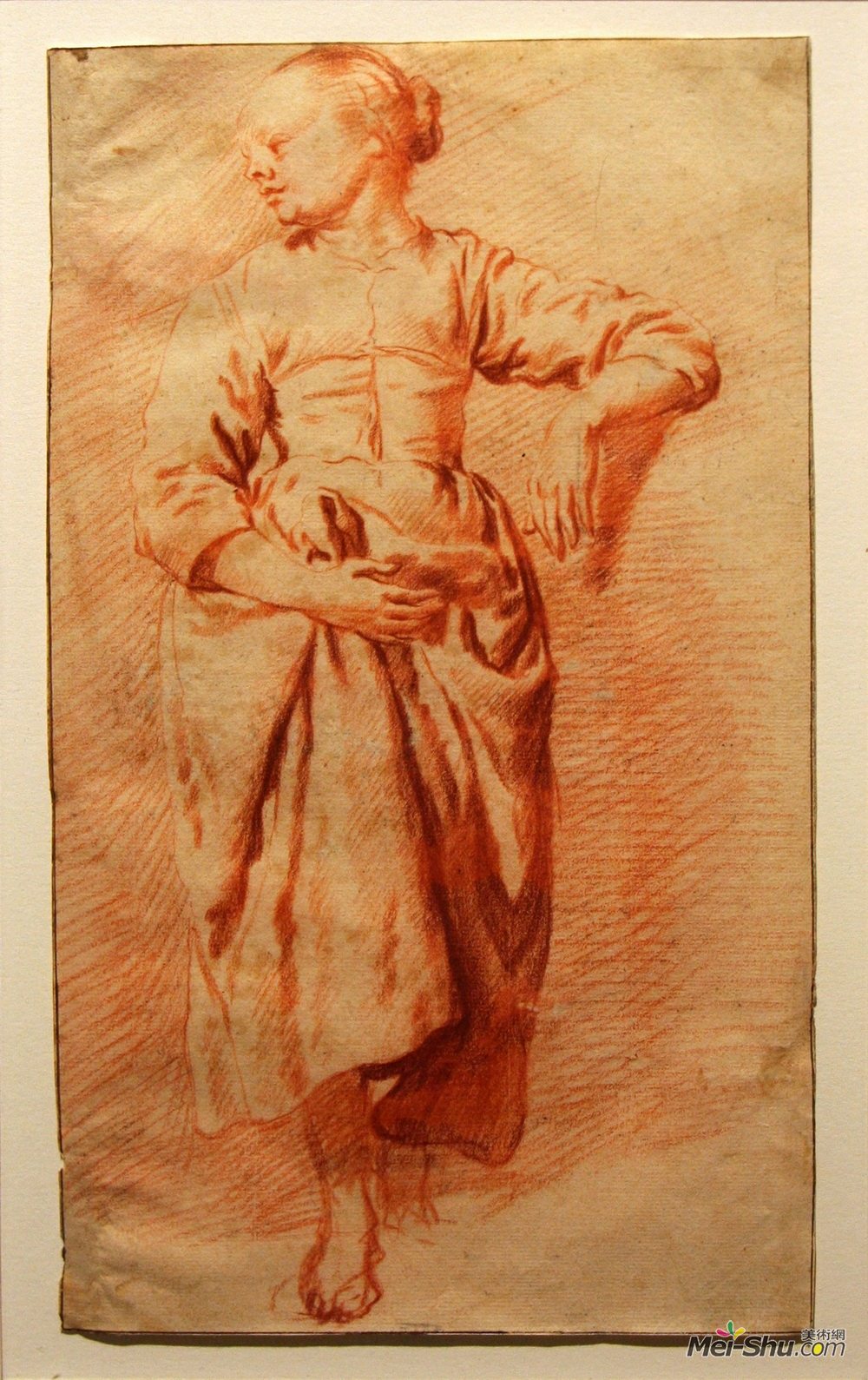 阿德里安·凡·德·维尔德(Adriaen van de Velde)高清作品《农民服饰女性研究》