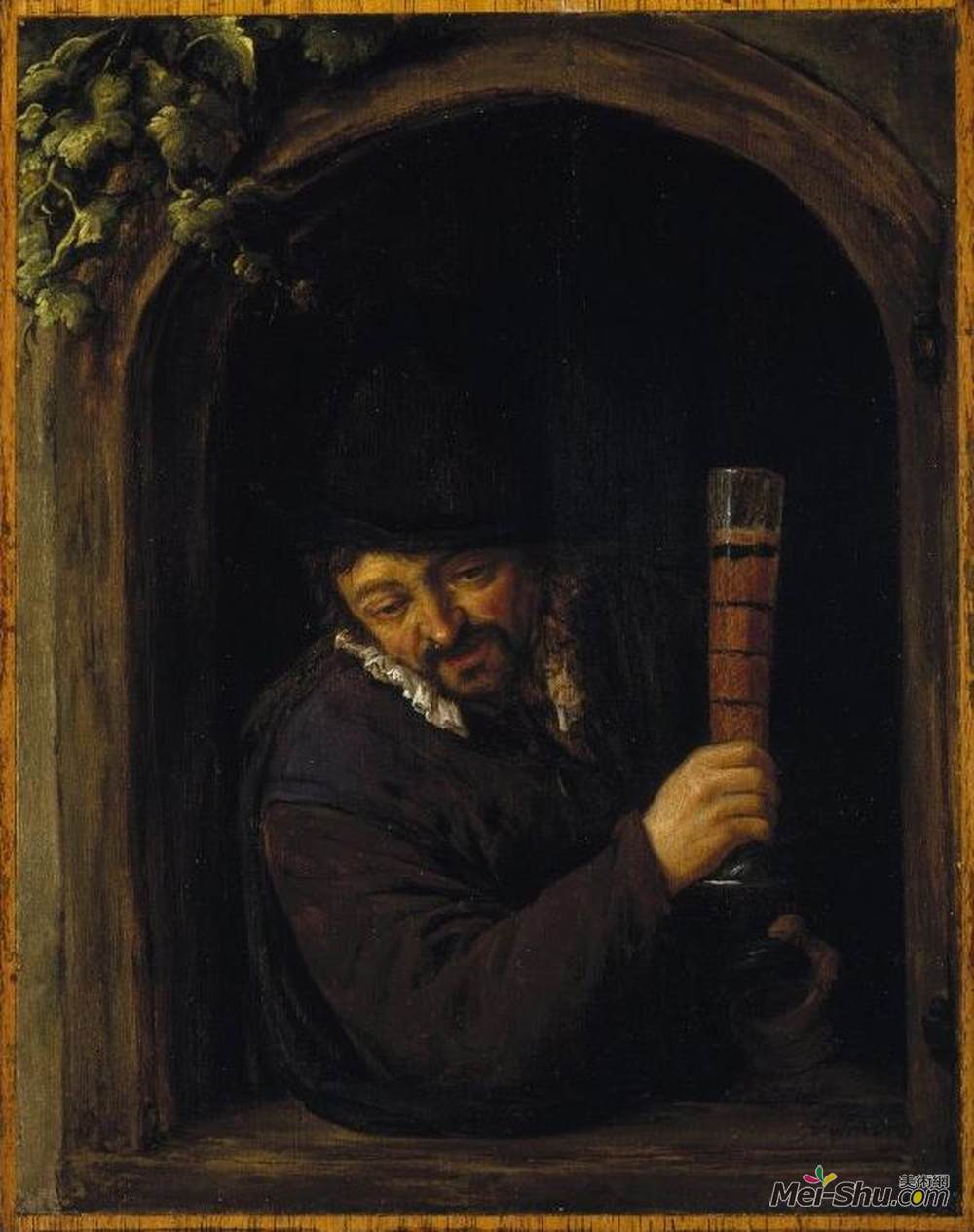 阿德里安·范·奥斯塔德(Adriaen van Ostade)高清作品《窗口农民》