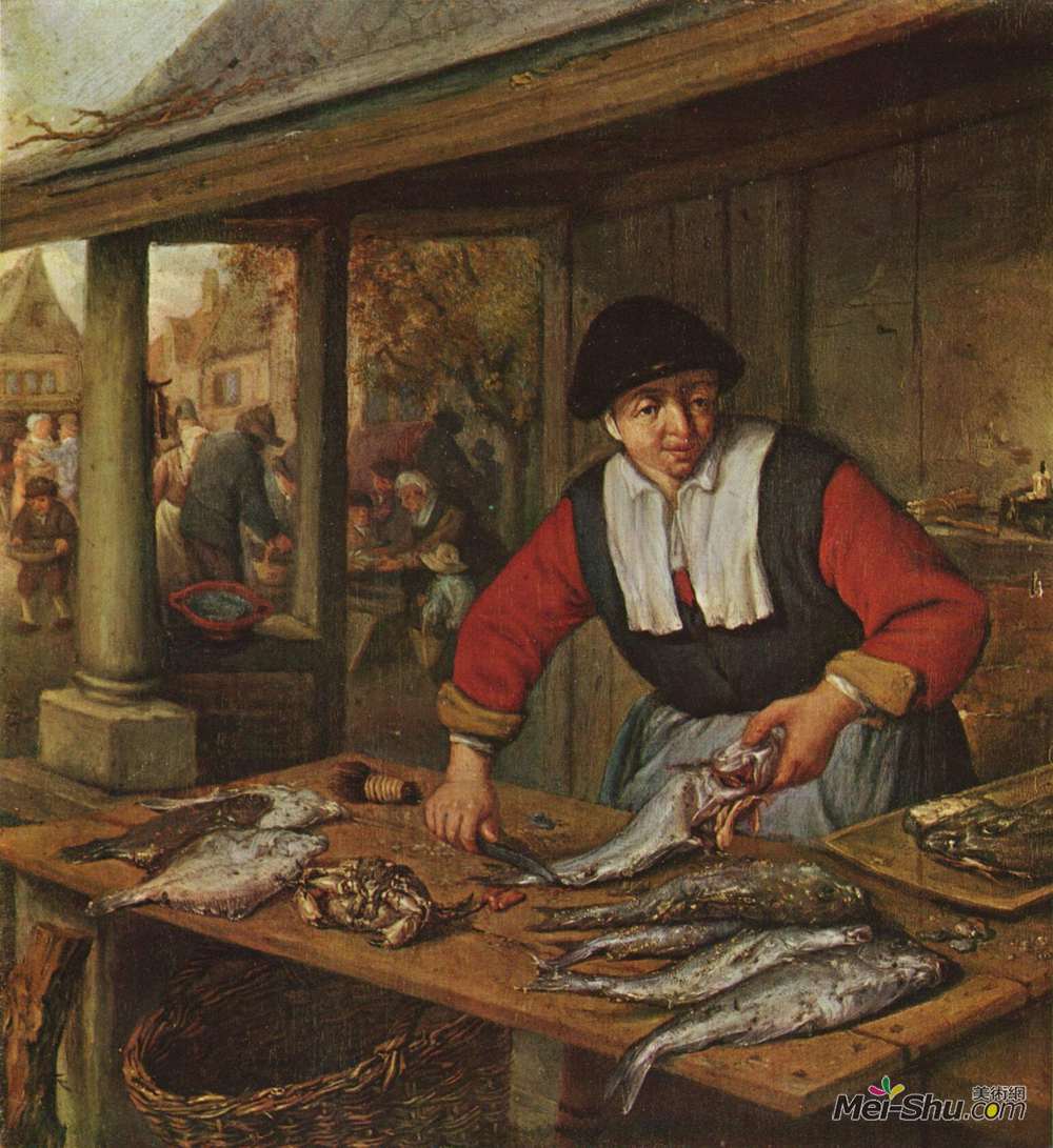 阿德里安·范·奥斯塔德(Adriaen van Ostade)高清作品《渔夫》