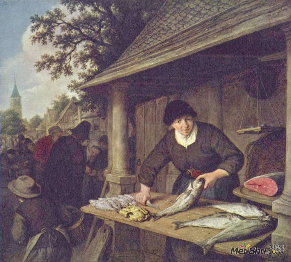 阿德里安·范·奥斯塔德(Adriaen van Ostade)高清作品《渔夫》