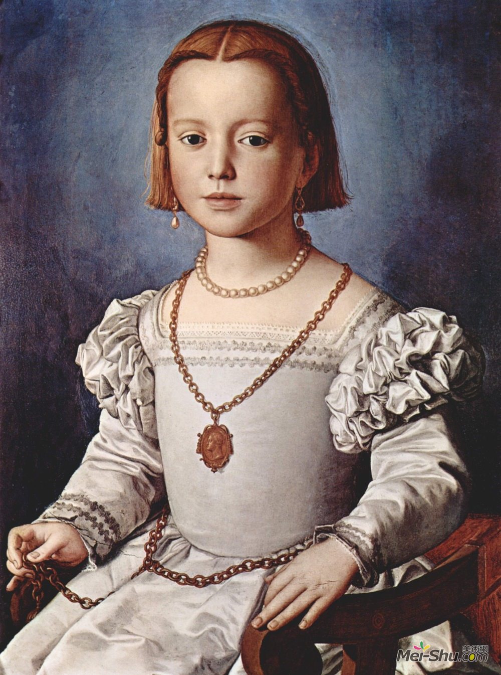 阿尼奥洛·布伦齐诺(Agnolo Bronzino)高清作品《Portrait of Bia de' Medici》