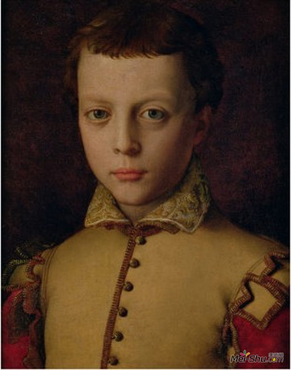 阿尼奥洛·布伦齐诺(Agnolo Bronzino)高清作品《Portrait of Ferdinando de' Medici》