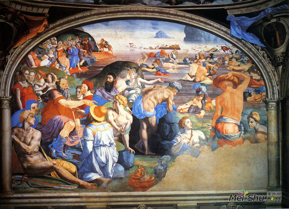 阿尼奥洛·布伦齐诺(Agnolo Bronzino)高清作品《红海的穿越》