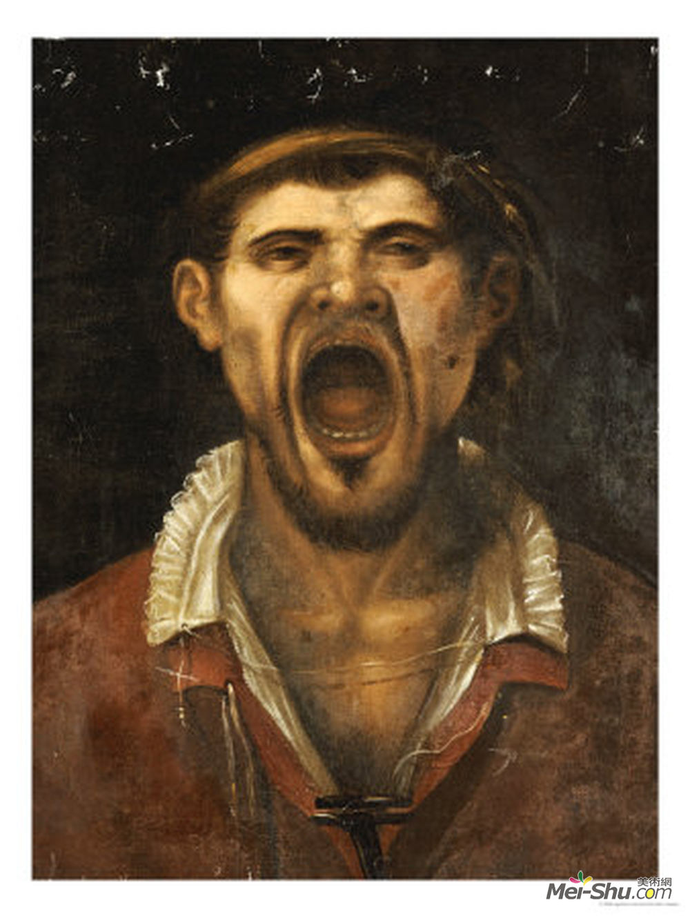 阿戈斯蒂诺·卡拉奇(Agostino Carracci)高清作品《一个农民，海飞丝，大喊大叫》
