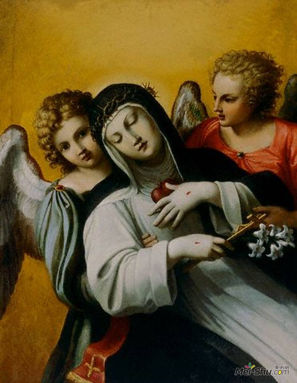 《圣凯瑟琳的狂喜》阿戈斯蒂诺·卡拉奇(agostino carracci)高清作品