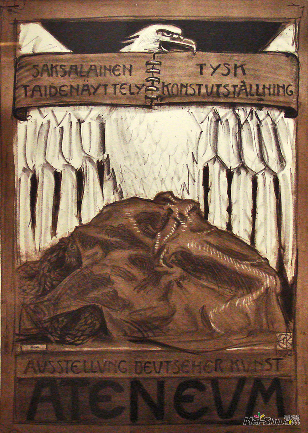 阿克塞利·加伦-卡勒拉(Akseli Gallen-Kallela)高清作品《德国艺术博览会的海报》