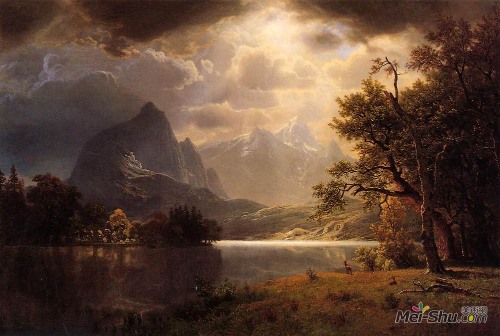 阿尔伯特·比尔施塔特(Albert Bierstadt)高清作品《科罗拉多埃斯蒂斯帕克》