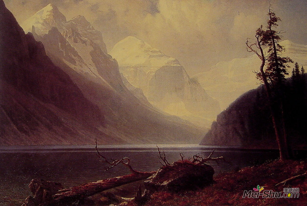 阿尔伯特·比尔施塔特(Albert Bierstadt)高清作品《路易丝湖》