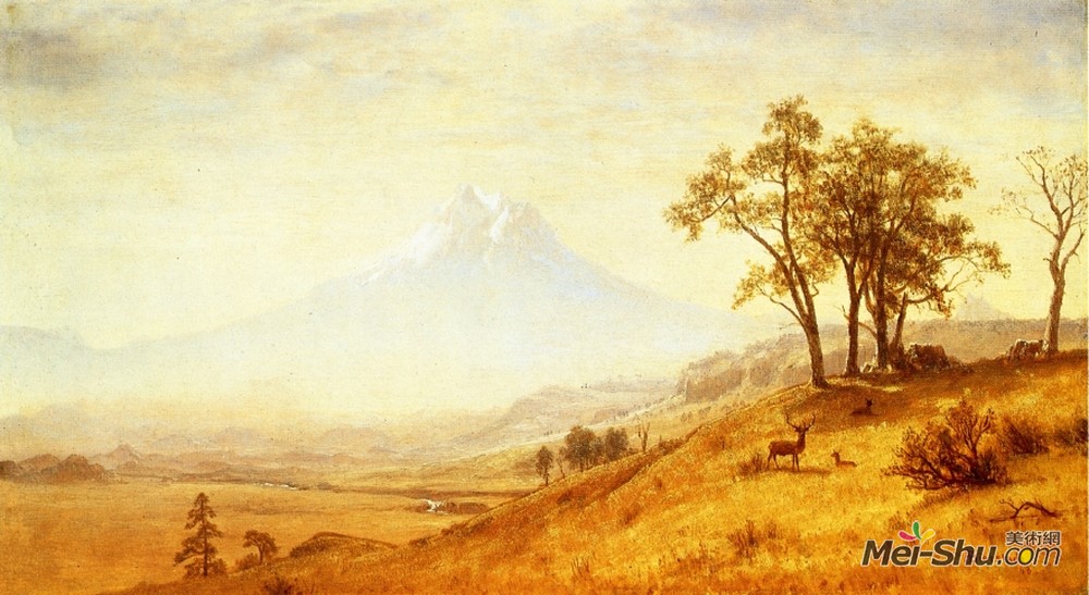 阿尔伯特·比尔施塔特(Albert Bierstadt)高清作品《胡德山》