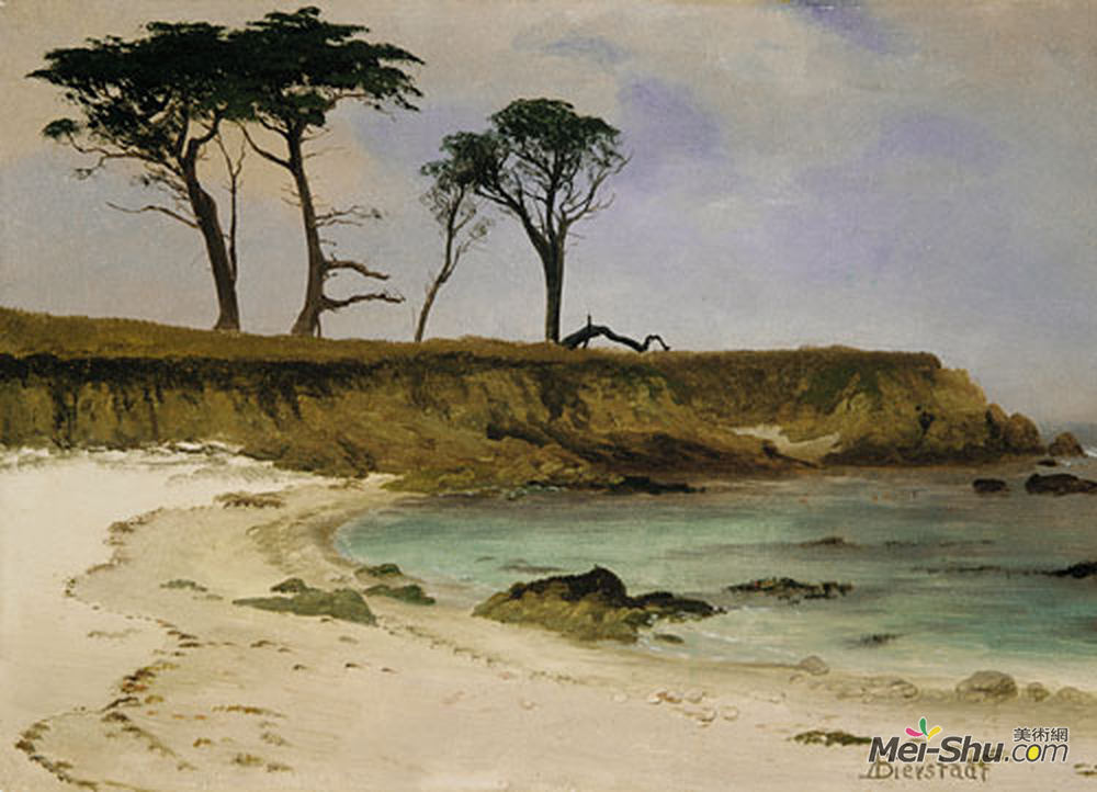 阿尔伯特·比尔施塔特(Albert Bierstadt)高清作品《海湾》
