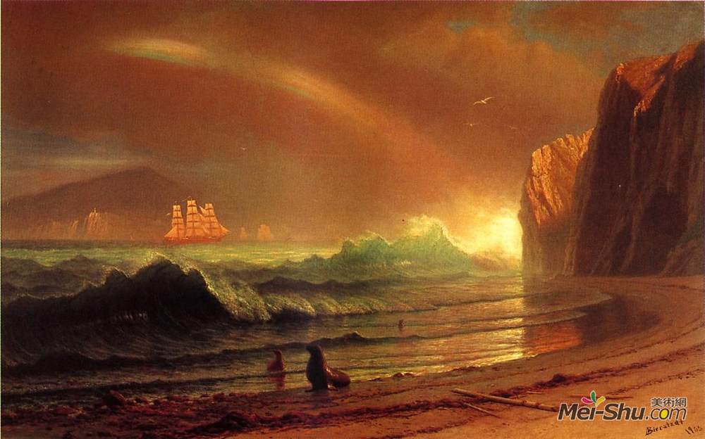 阿尔伯特·比尔施塔特(Albert Bierstadt)高清作品《金门》