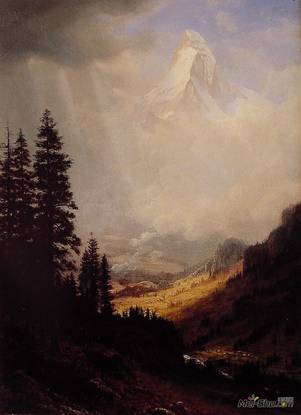 阿尔伯特·比尔施塔特(Albert Bierstadt)高清作品《马特洪峰》