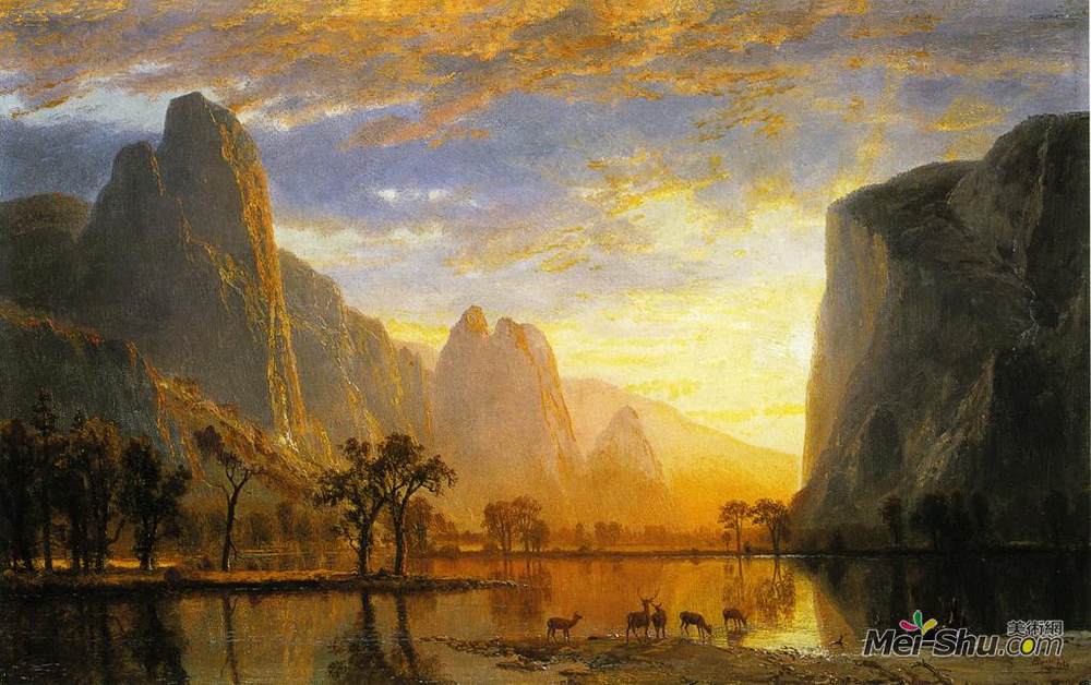 阿尔伯特·比尔施塔特(Albert Bierstadt)高清作品《优素福瓦利》