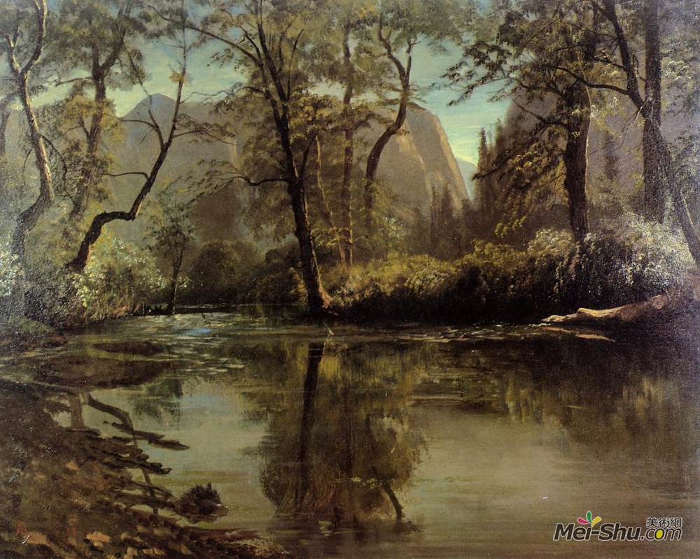阿尔伯特·比尔施塔特(Albert Bierstadt)高清作品《加利福尼亚优诗美地国家公园》