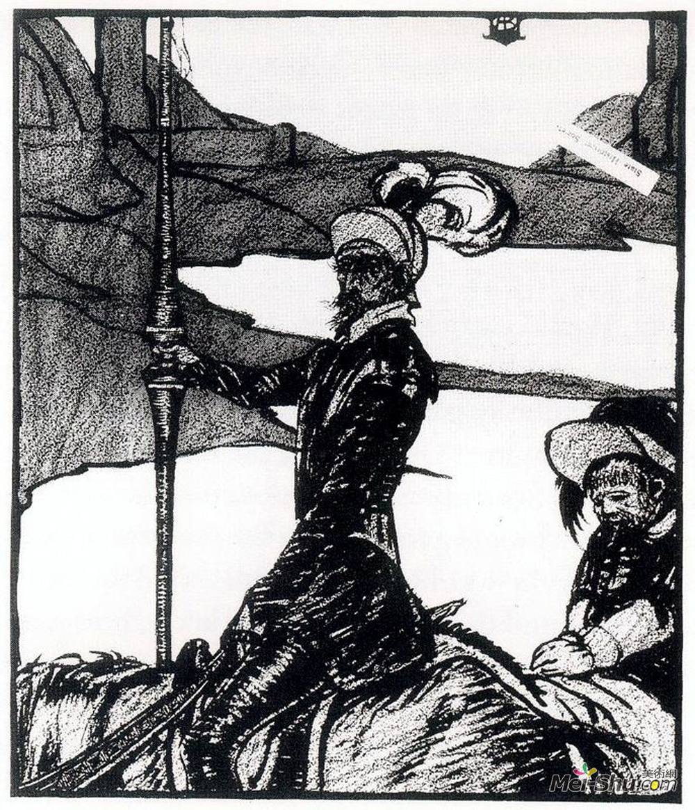 阿尔博特·布洛奇(Albert Bloch)高清作品《唐堂吉诃德》