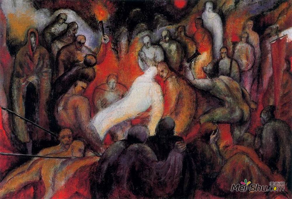 阿尔博特·布洛奇(Albert Bloch)高清作品《昆虫寄生的》
