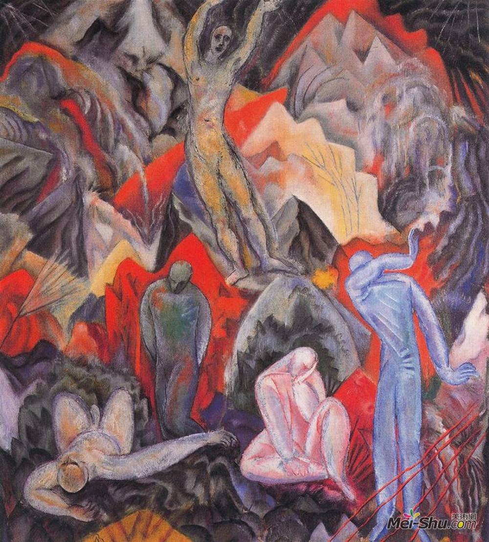 阿尔博特·布洛奇(Albert Bloch)高清作品《我撒谎》
