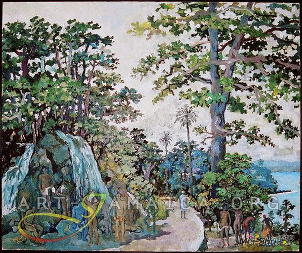 艾伯特·哈(Albert Huie)高清作品《玫瑰茄瀑布》