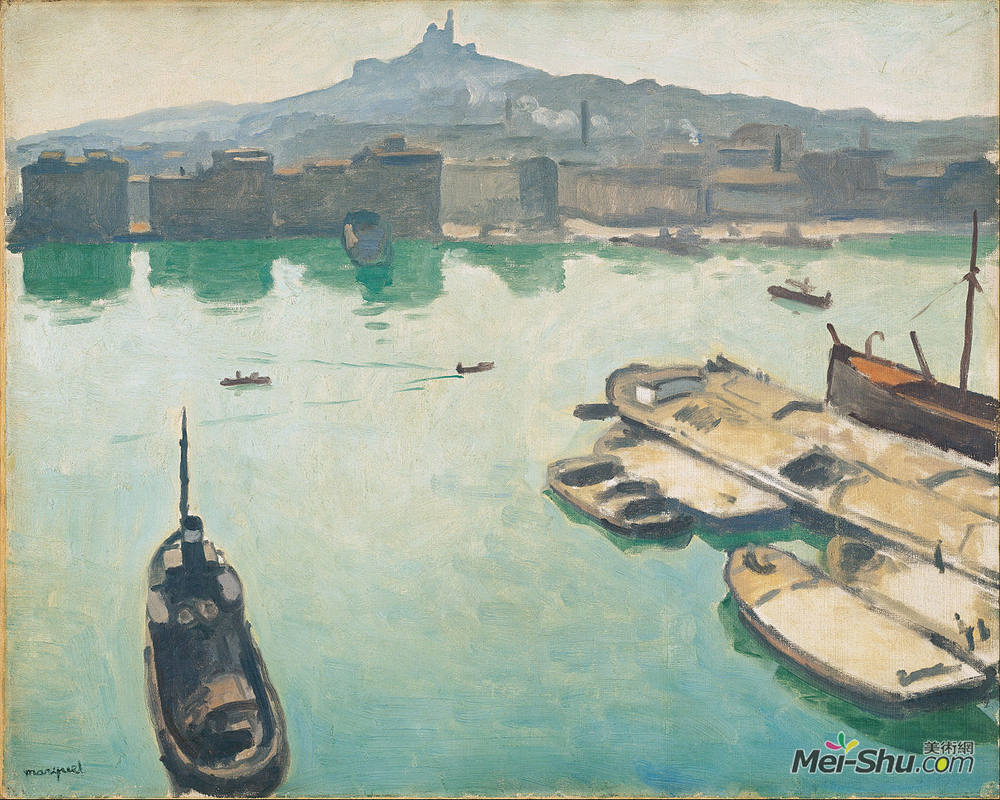 《马赛港港》阿尔贝·马尔凯(albert marquet)高清作品欣赏