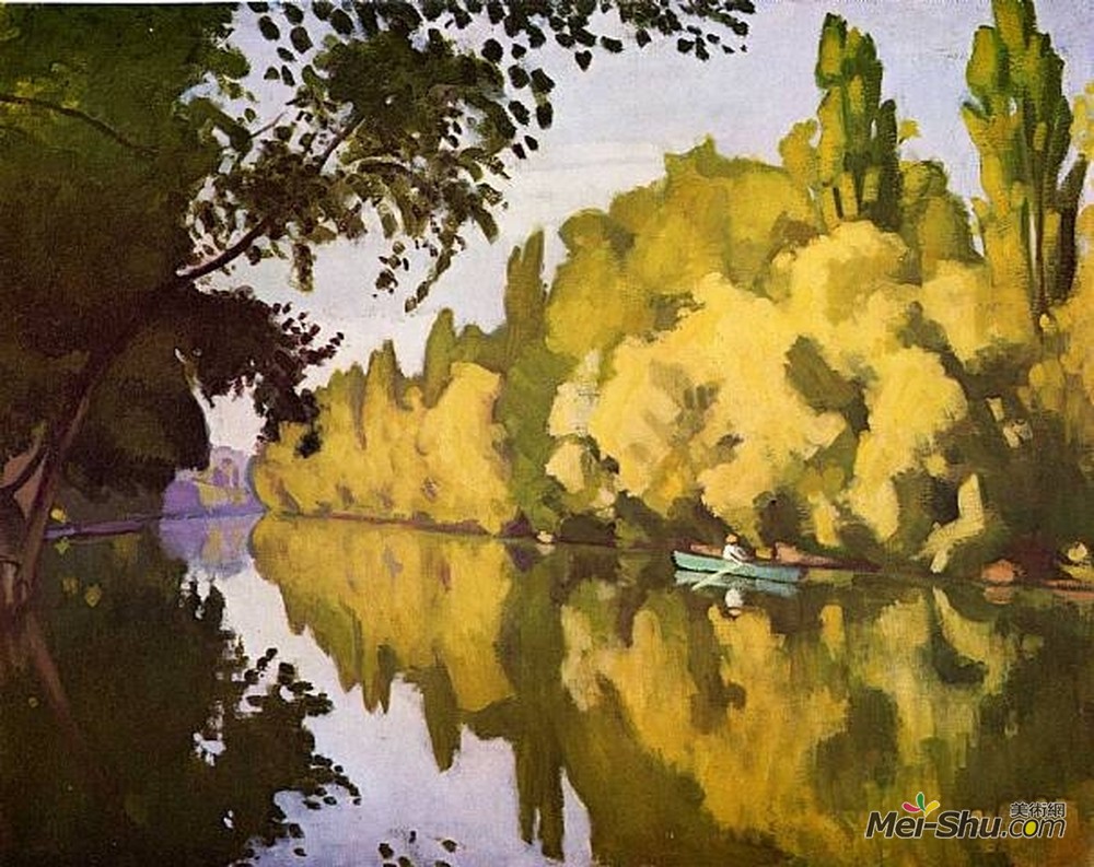 阿尔贝·马尔凯(albert marquet)高清作品《河景》作品名:河景艺术家