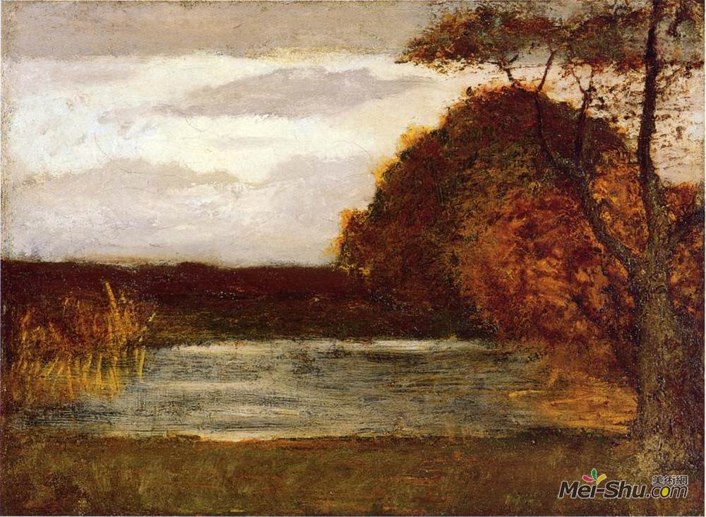 阿尔伯特·平克汉姆·赖德尔(Albert Pinkham Ryder)高清作品《池塘》