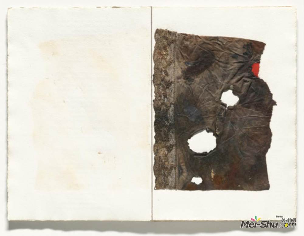 阿尔贝托·布里(Alberto Burri)高清作品《从上板17的变化提出的问题一个纯洁的思想》