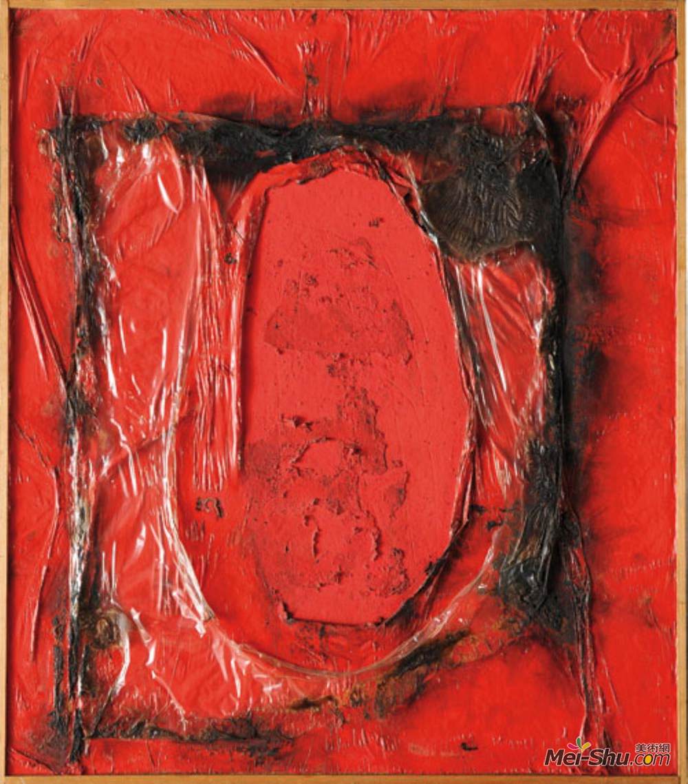 阿尔贝托·布里(Alberto Burri)高清作品《红色塑料》