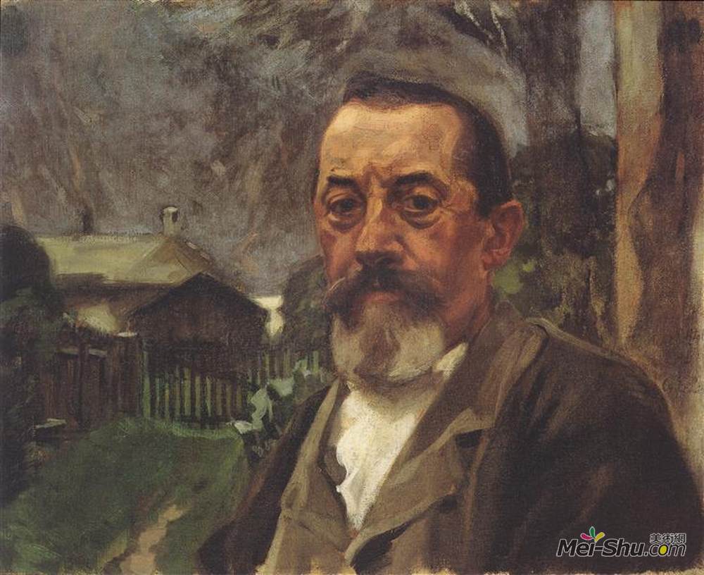 阿尔宾·艾格-利恩茨(Albin Egger-Lienz)高清作品《Bildnis Des Vaters Des K&ünstlers》