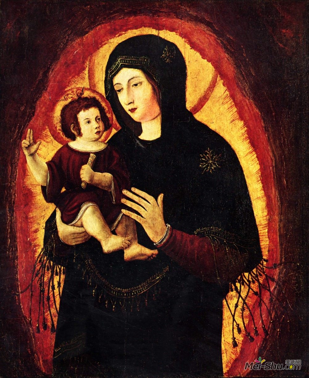 阿尔布雷希·阿尔特多费尔(Albrecht Altdorfer)高清作品《Madonna (Beautiful Maria of Regen》