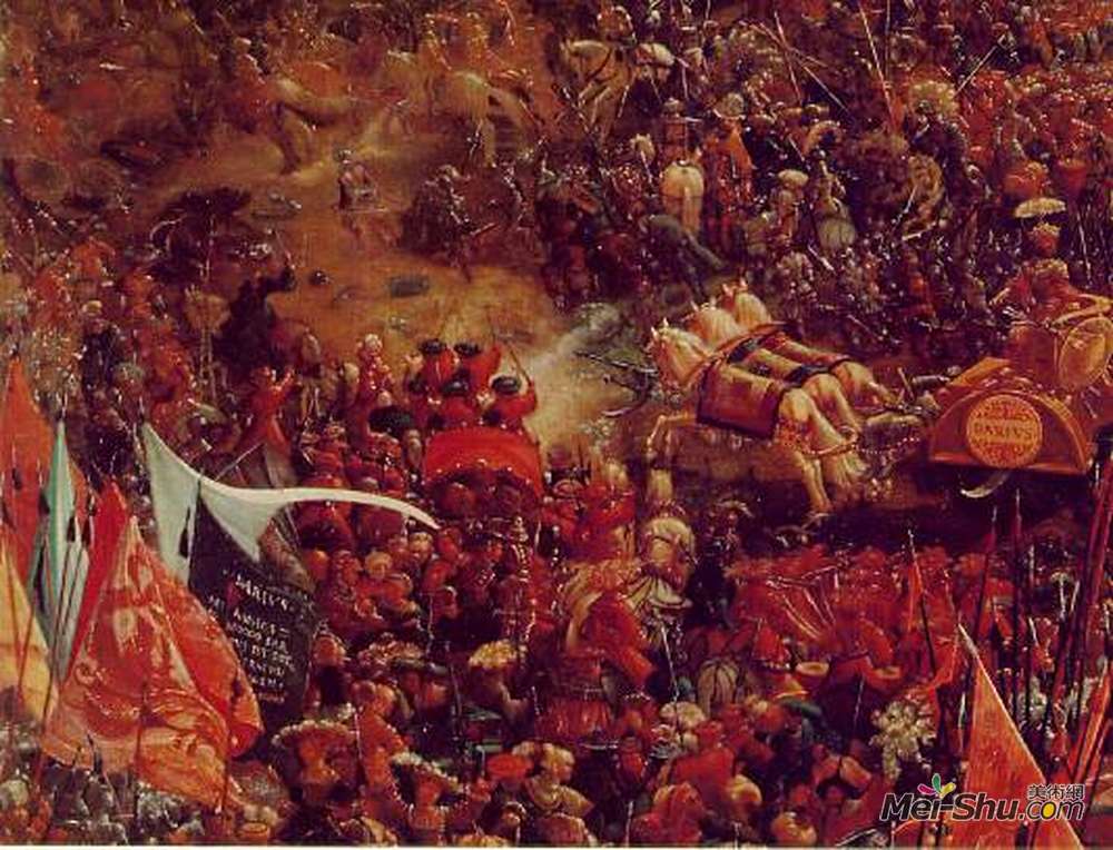 阿尔布雷希·阿尔特多费尔(Albrecht Altdorfer)高清作品《伊索斯之战（片段）》
