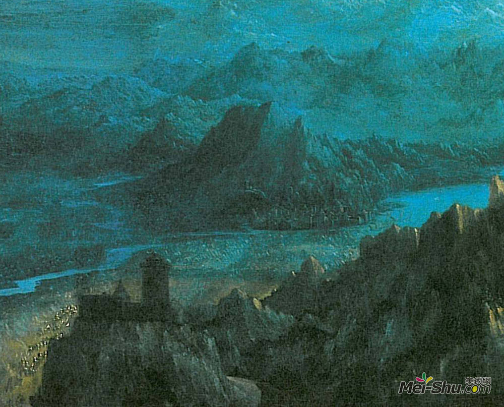 阿尔布雷希·阿尔特多费尔(Albrecht Altdorfer)高清作品《伊索斯之战（片段）》