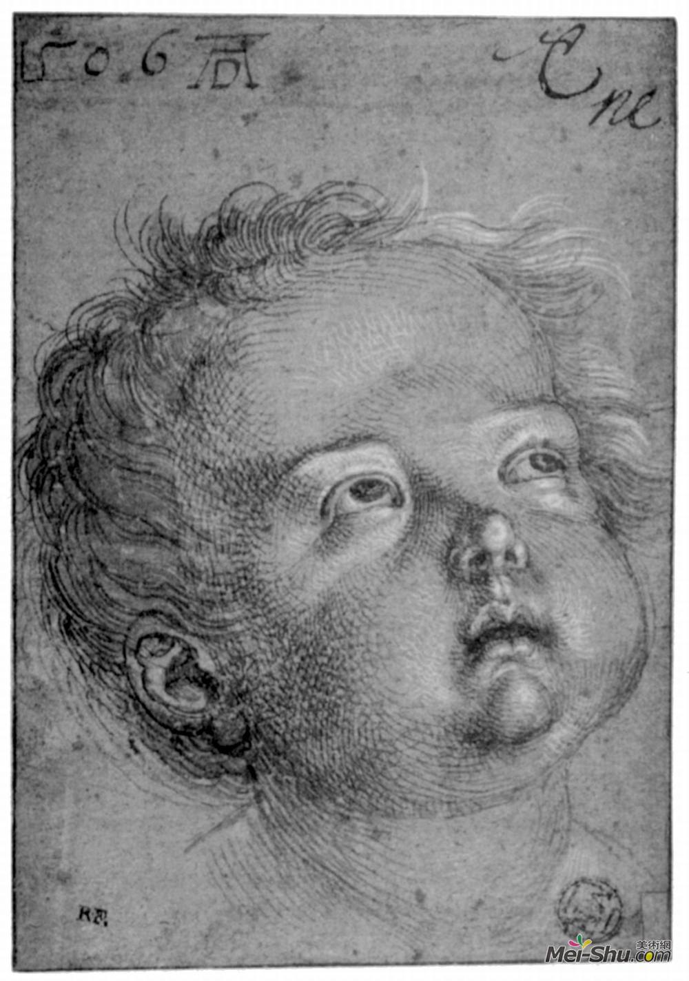 阿尔布雷希特·丢勒(Albrecht Durer)高清作品《孩子的头》