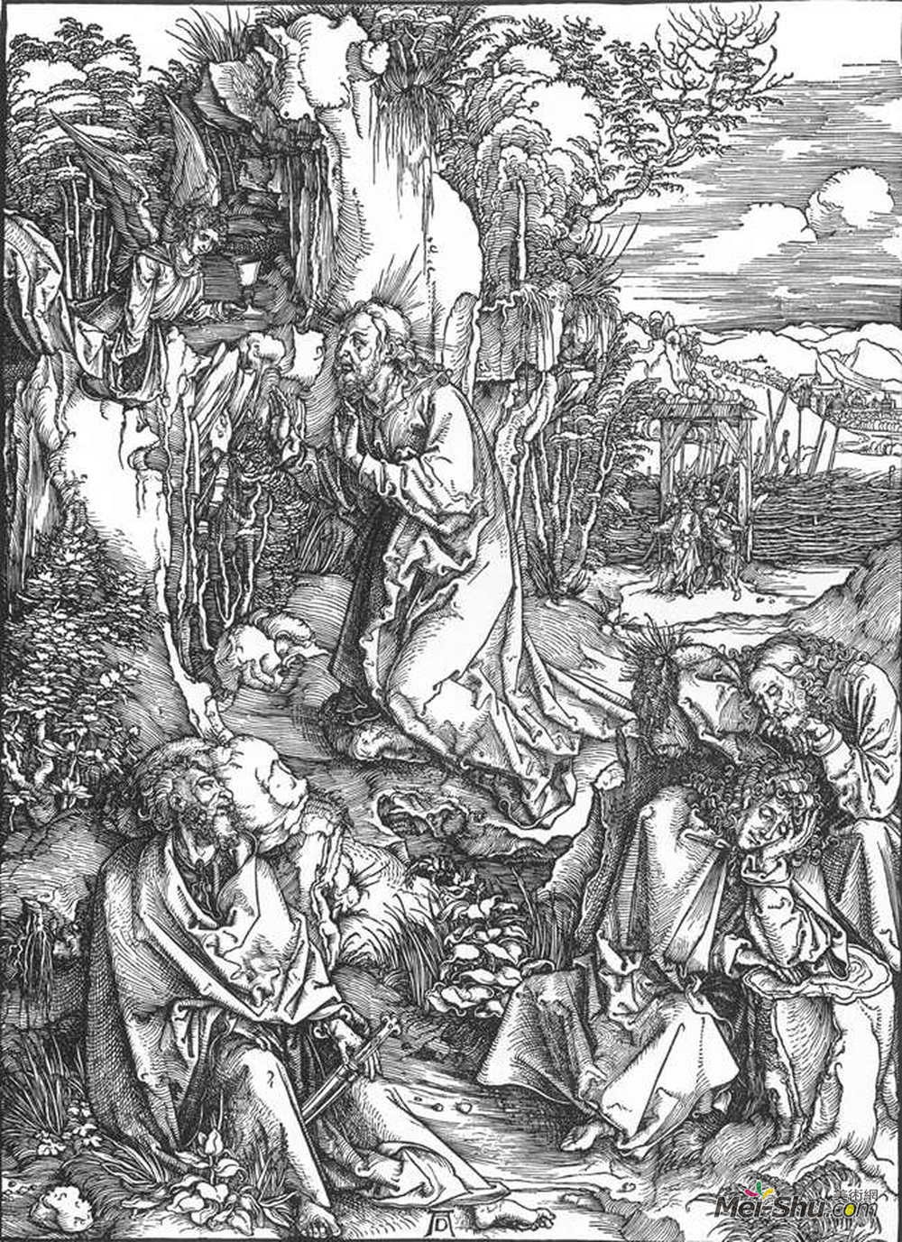 阿尔布雷希特·丢勒(Albrecht Durer)高清作品《基督在橄榄山上》