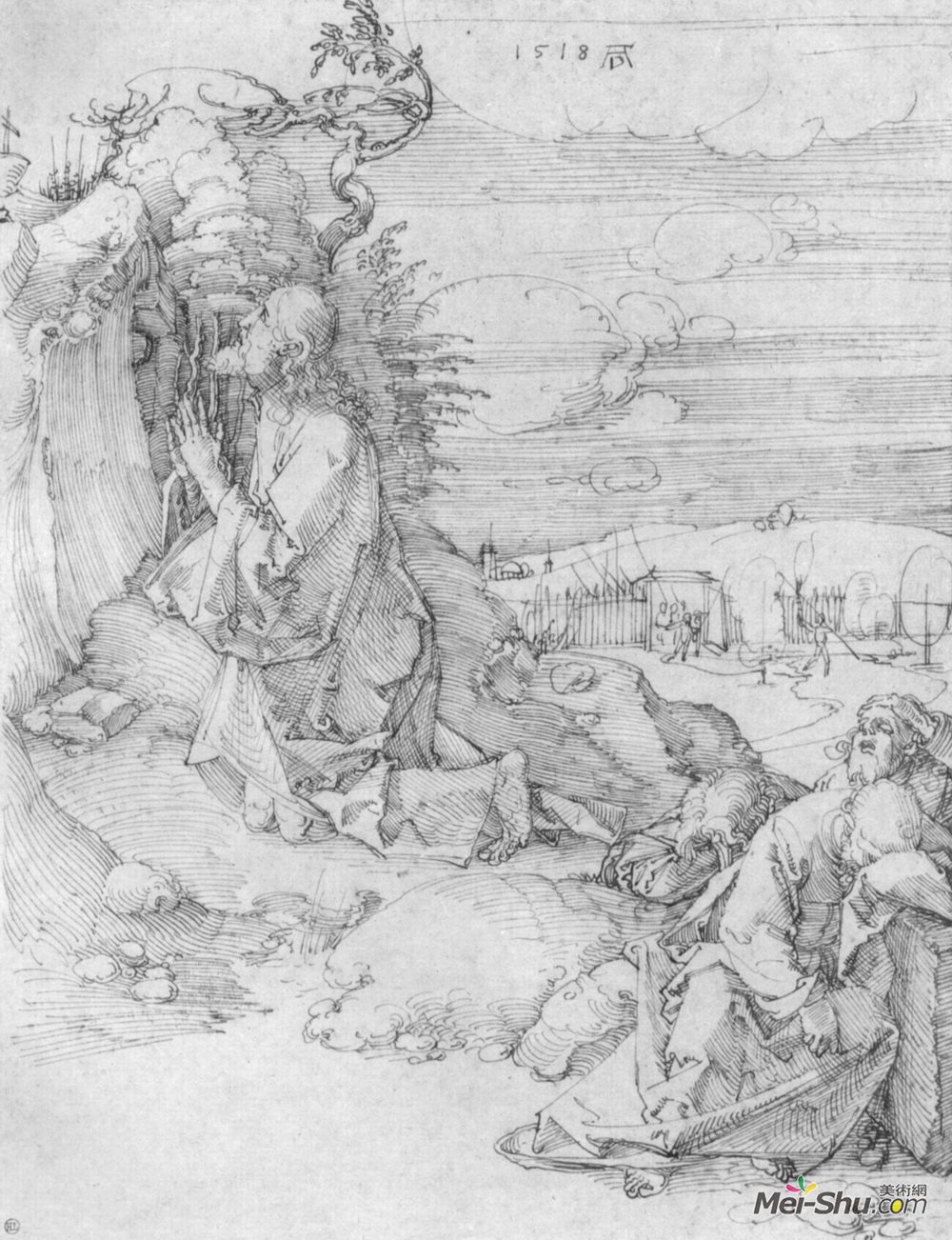 阿尔布雷希特·丢勒(Albrecht Durer)高清作品《基督在橄榄山上》
