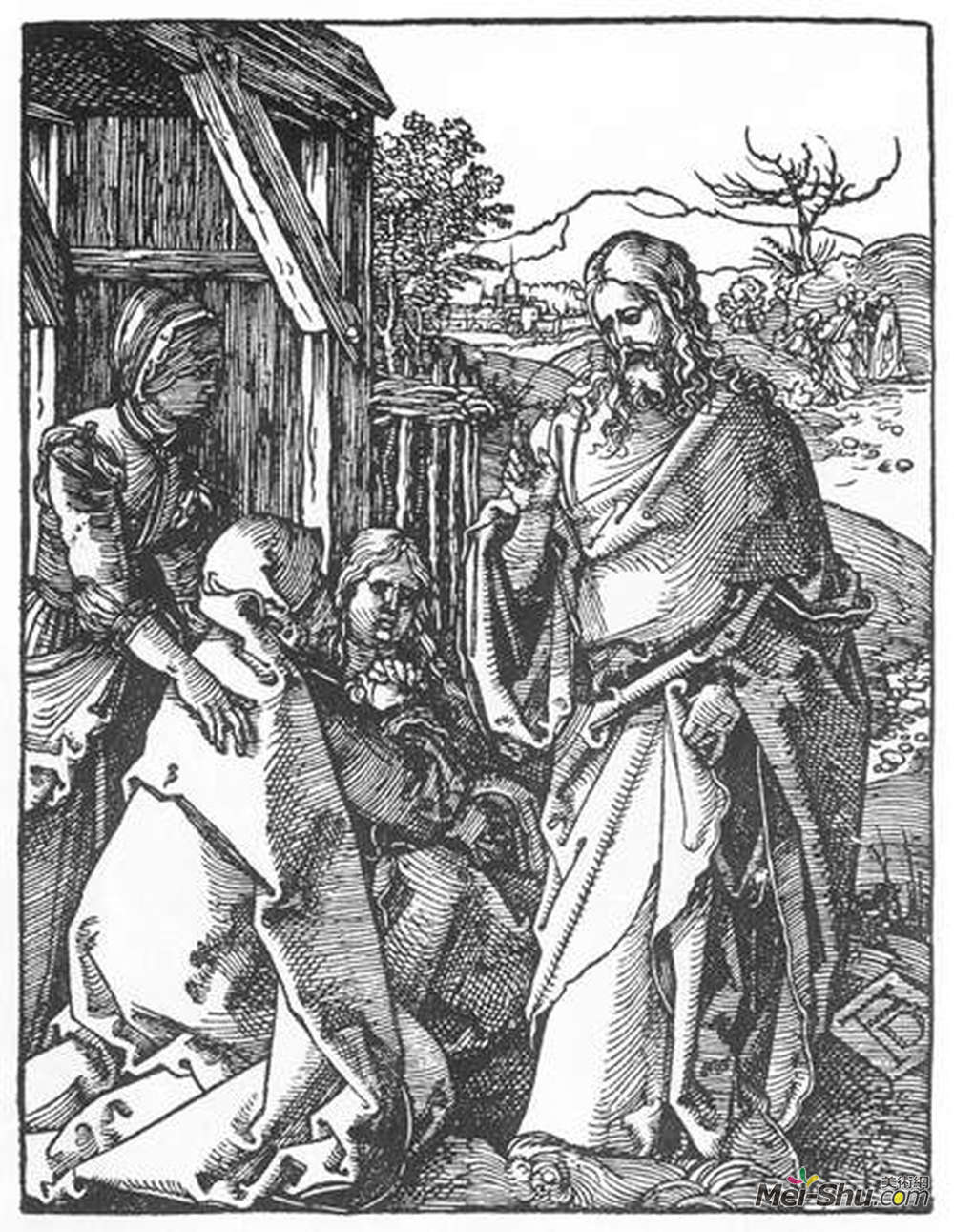 阿尔布雷希特·丢勒(Albrecht Durer)高清作品《基督离开他的母亲》