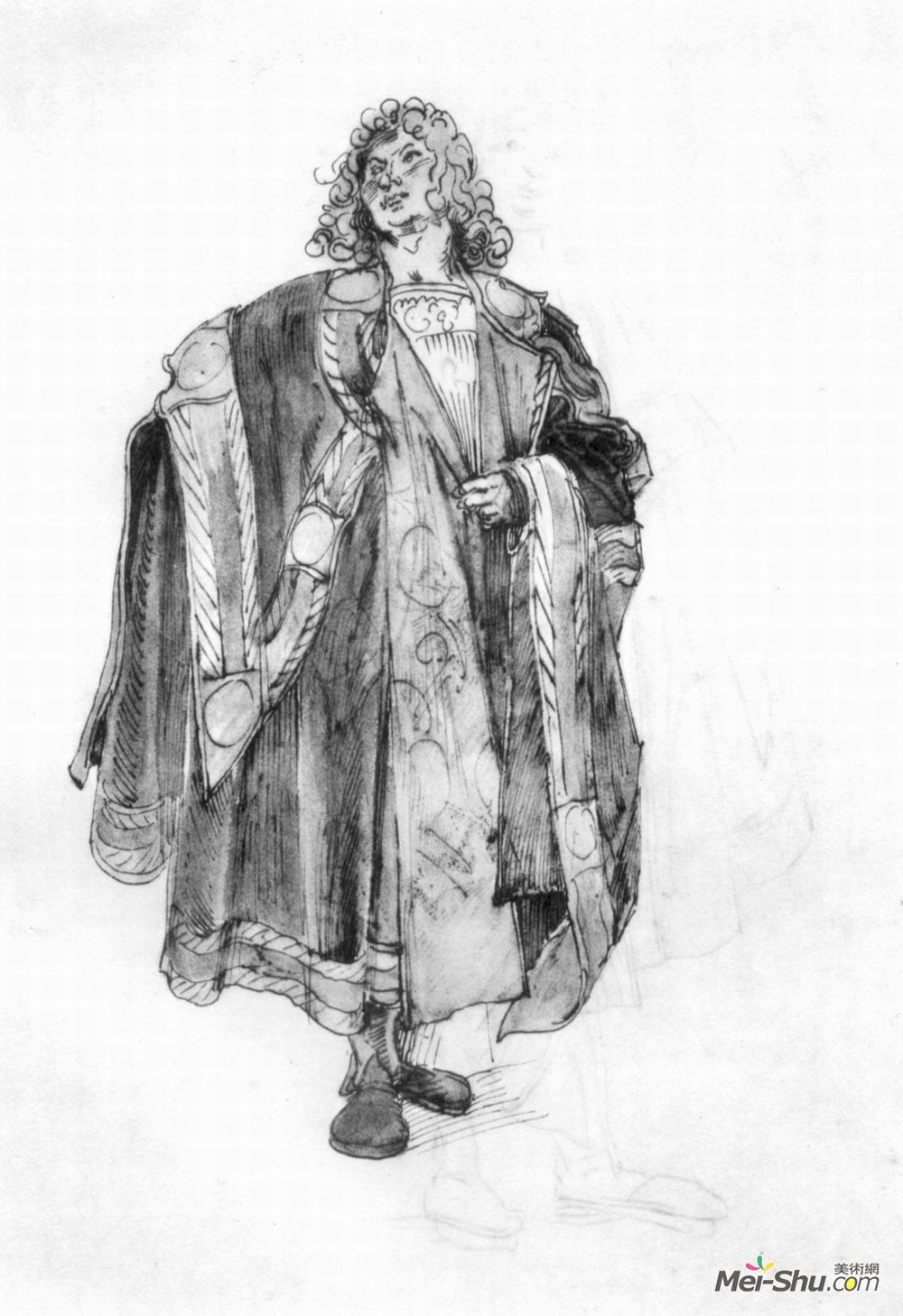 阿尔布雷希特·丢勒(Albrecht Durer)高清作品《宫廷服装设计》