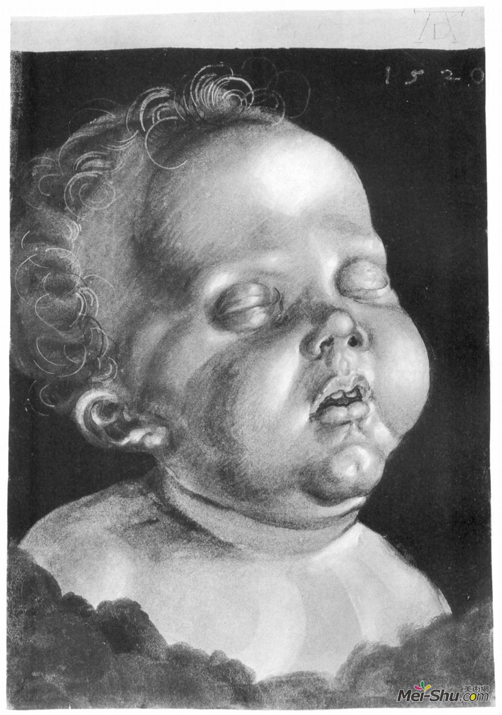 阿尔布雷希特·丢勒(Albrecht Durer)高清作品《孩子的头》
