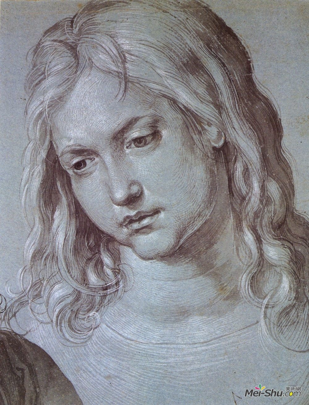 阿尔布雷希特·丢勒(Albrecht Durer)高清作品《十二岁的基督之首》