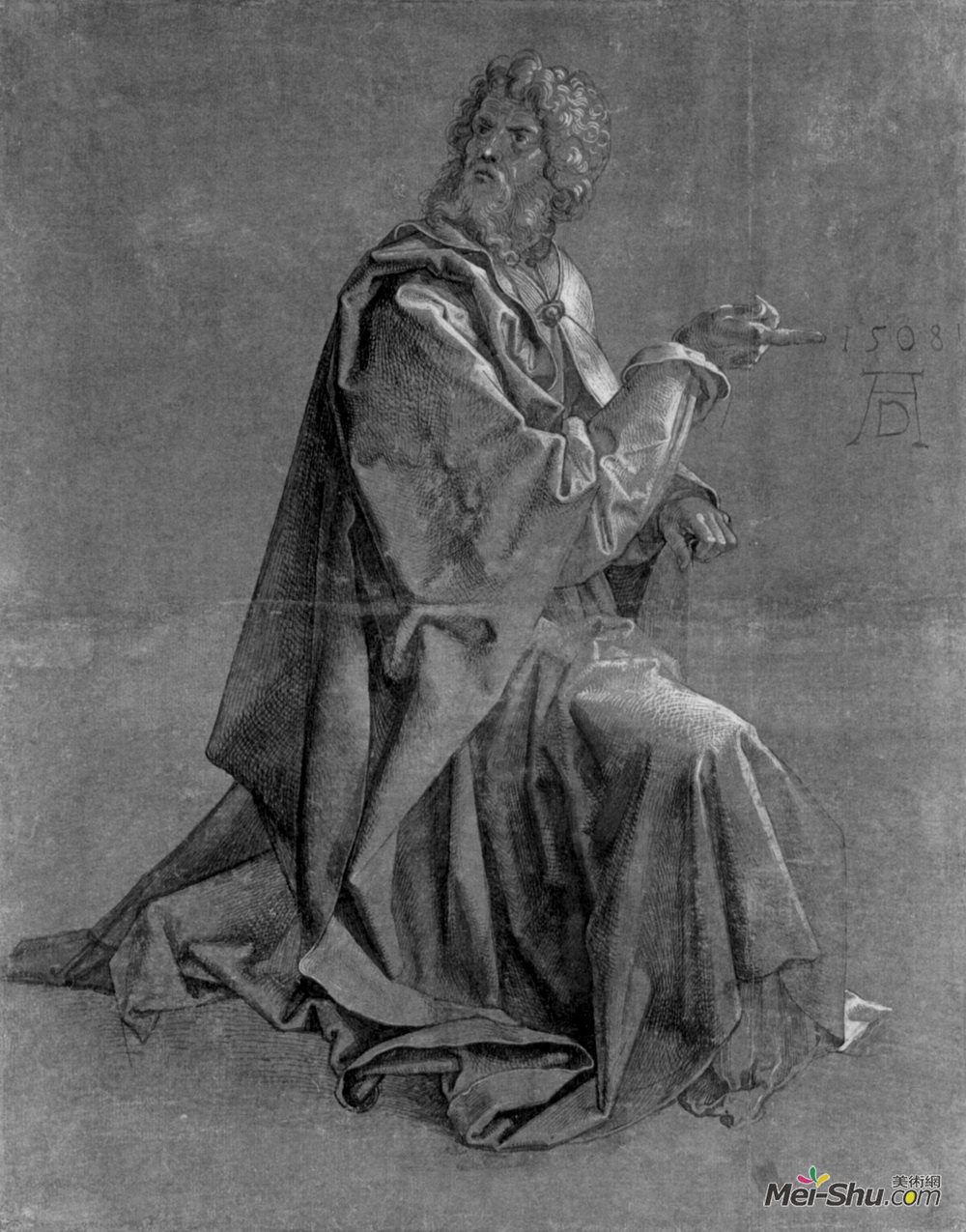 阿尔布雷希特·丢勒(Albrecht Durer)高清作品《跪使徒》