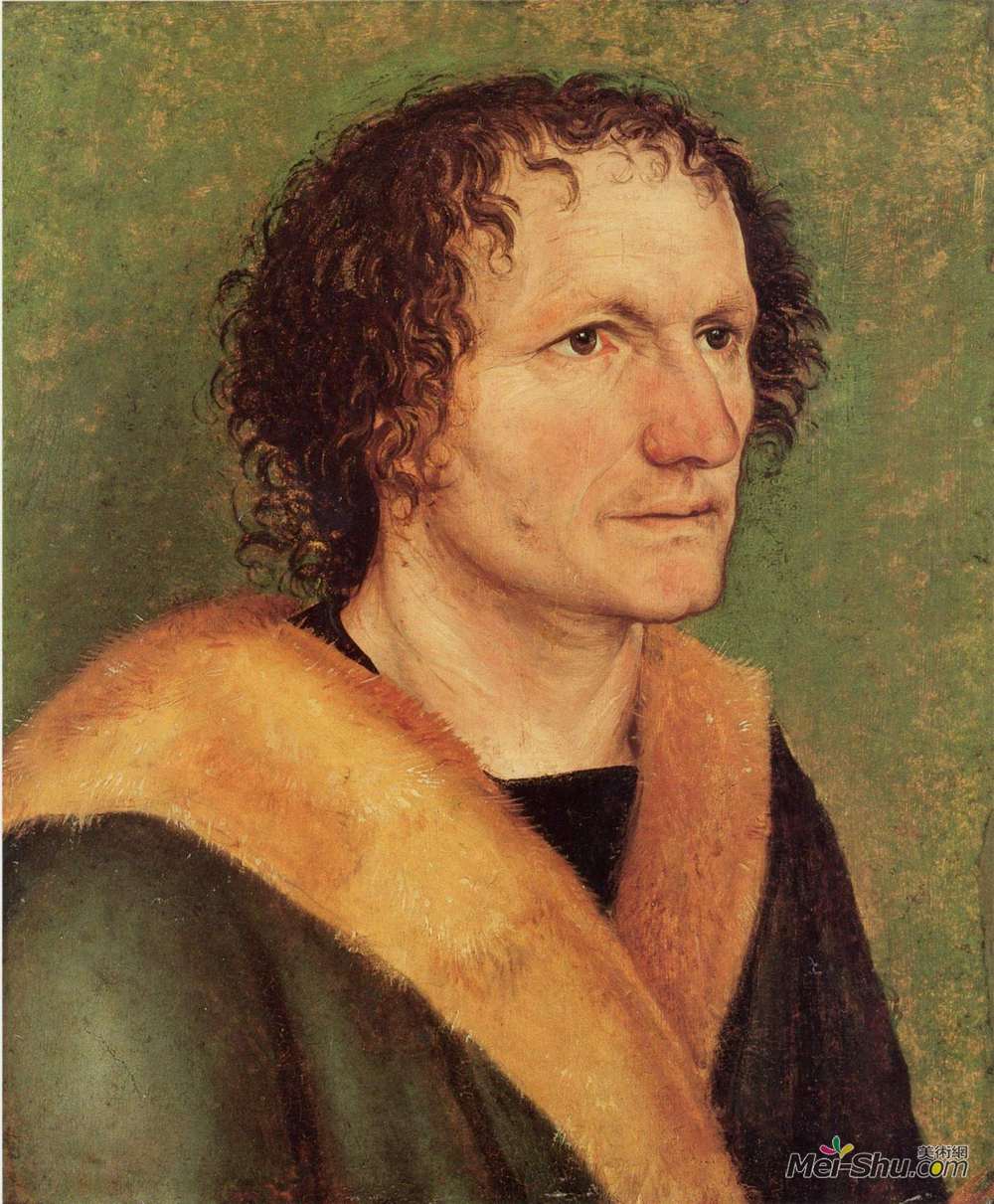 阿尔布雷希特·丢勒(Albrecht Durer)高清作品《绿底前的男性肖像》