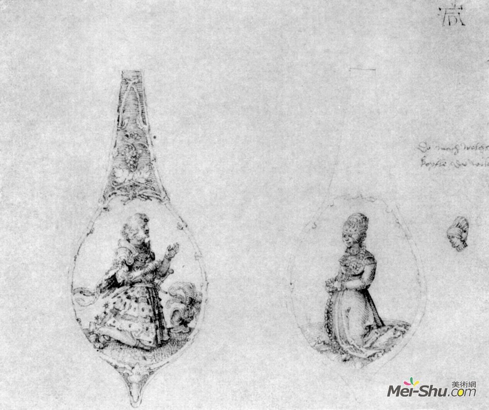 阿尔布雷希特·丢勒(Albrecht Durer)高清作品《两匙羹装饰》