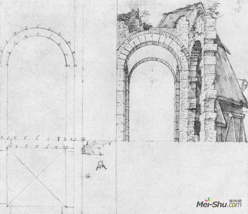 阿尔布雷希特·丢勒(Albrecht Durer)高清作品《透视学研究》