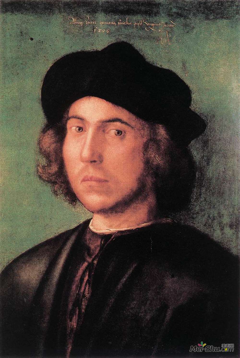 阿尔布雷希特·丢勒(Albrecht Durer)高清作品《一名年轻男子的画像》