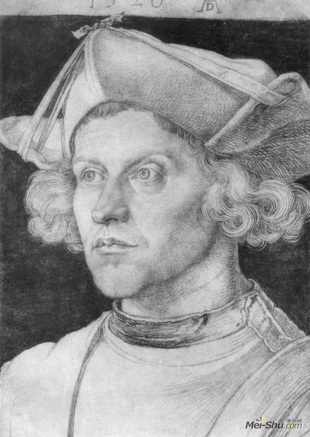 阿尔布雷希特·丢勒(Albrecht Durer)高清作品《一名年轻男子的画像》