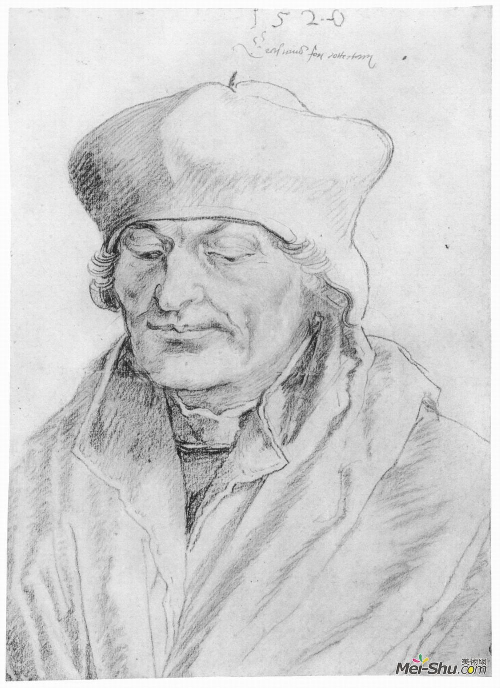 阿尔布雷希特·丢勒(Albrecht Durer)高清作品《鹿特丹伊拉斯马斯画像》